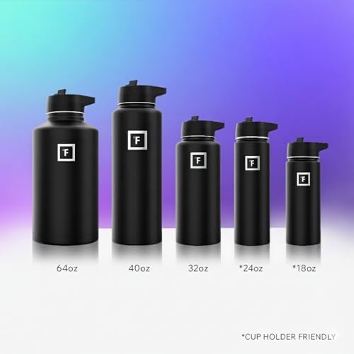 IRON °FLASK Insulated Water Bottle with Straw 24 Ounce - Stainless Steel Double Walled Camping & Hiking Hydration Flask - Vacuum Leak Proof BPA Free - Travel Sports Gym