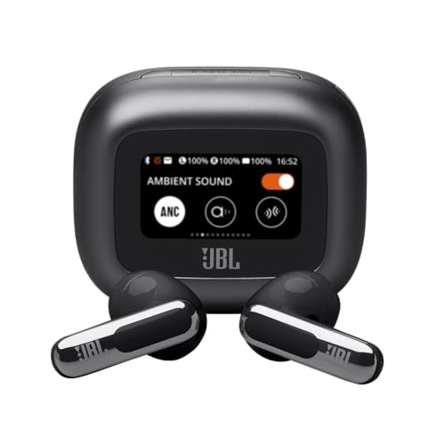 JBL Live Flex 3 - True Wireless Noise-Cancelling Open-Stick Earbuds - Black