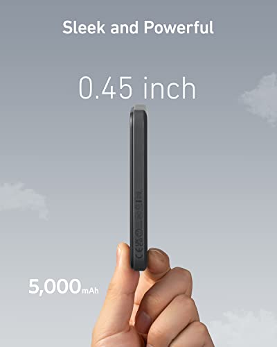 Anker Magnetic Power Bank, 5,000mAh Wireless Portable Charger
