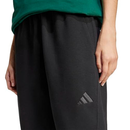 Adidas Women's All SZN Fleece Loose Pants, Black, Large