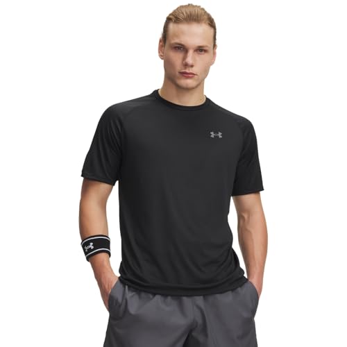 Under Armour mens Tech 2.0 Short-Sleeve T-Shirt , Black (001)/Graphite , Medium