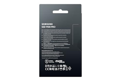 Samsung 9100 PRO Series 1TB PCIe 5.0 x4 NVMe 2.0 M.2 Internal SSD, Up to 14,700MB/s, Thermal Control, MZ-VAP1T0B/AM