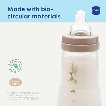 MAM 5oz Easy Start Anti-Colic+ Vented Baby Bottle, 0+ Months, 4 Pack, Boy