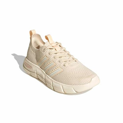 adidas Women's Cloudfoam Flex - Slounge, Wonder White/Off White/Sand Strata, 11