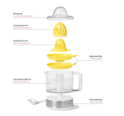 Starfrit Electric Citrus Juicer, 800ml, 2 Cones, Auto-Reverse