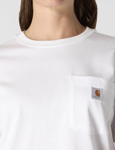 Carhartt Women's Loose Fit Heavyweight Short-Sleeve Pocket T-Shirt, White, Large