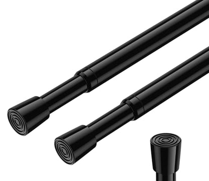 AIZESI 2pcs Spring Tension Rods Adjustable 26 to 39 inch, Black