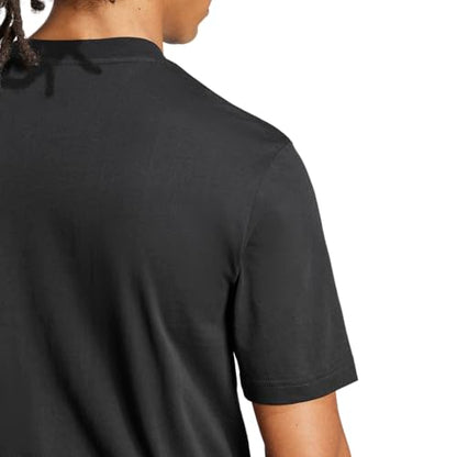 Adidas Men's Essentials Small Logo Single Jersey T-Shirt, Black/White, X-Large