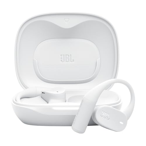 JBL Sense Lite - True Wireless Open-Ear Headphones, JBL OpenSound Technology, IP54 Water and dust Resistant, 4 mics for Crisp, Clear Calls, Up to 32 Hours of Battery Life, Plus Speed Charge - White