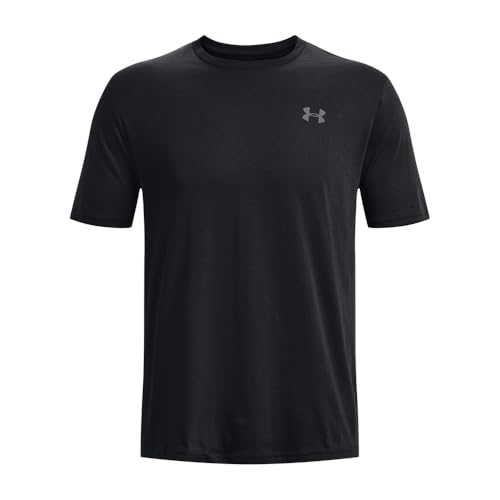 Under Armour Men's Left Chest Lockup Short Sleeve T Shirt, (001) Black / / Mod Gray, Medium