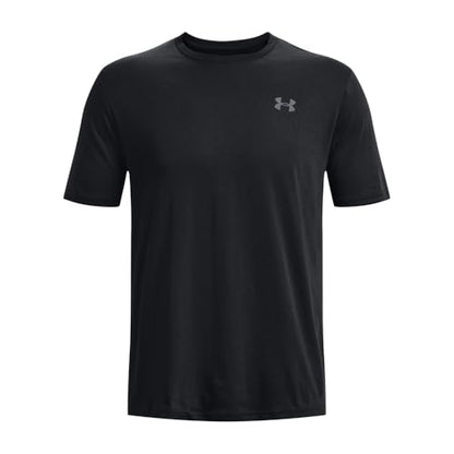 Under Armour Men's Left Chest Lockup Short Sleeve T Shirt, (001) Black / / Mod Gray, Medium