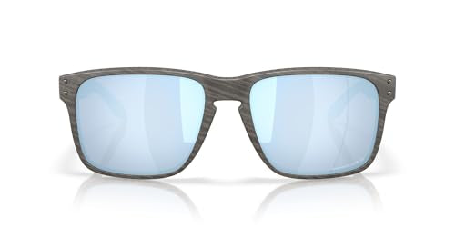Oakley Oo9487 Holbrook XXL Rectangular Sunglasses, Woodgrain/Prizm Deep Water Polarized, 61 mm