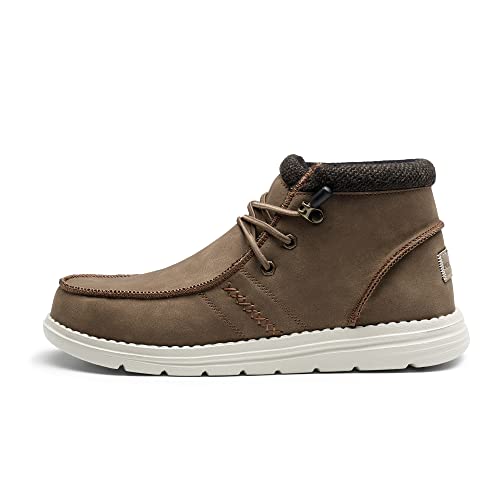Bruno Marc Men's Slip On Winter Boots,Brown,9