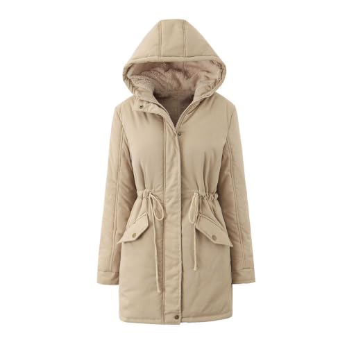 Winter Coats for Women Fleece Lined Zip Padded Warm Outerwear