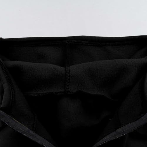 Men's Quarter Zip Up Cargo Hoodies Fall Fleece Lined Sweatshirt Black