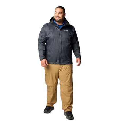 Columbia Men's Watertight II Waterproof Rain Jacket, Black, Large
