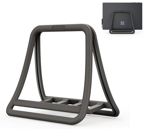 Vertical Laptop Stand – Adjustable Space-Saving Desktop Organizer for Laptops, MacBooks, Tablets, and e-Readers – Self-Locking, Universal Fit – Black