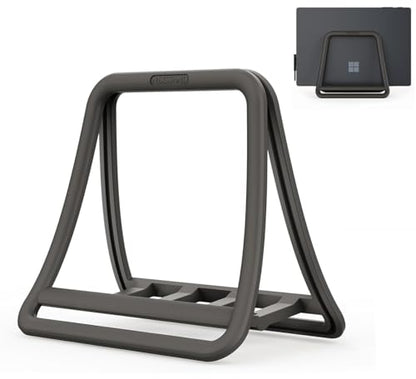Vertical Laptop Stand – Adjustable Space-Saving Desktop Organizer for Laptops, MacBooks, Tablets, and e-Readers – Self-Locking, Universal Fit – Black