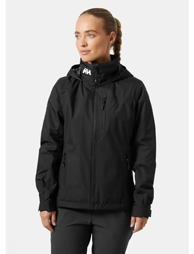 Helly-Hansen Women's Crew Hooded Midlayer Jacket 2.0, 990 Black, Medium
