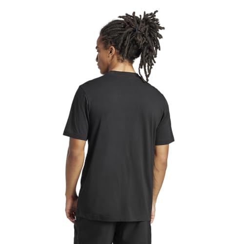 Adidas Men's Essentials Small Logo Single Jersey T-Shirt, Black/White, X-Large