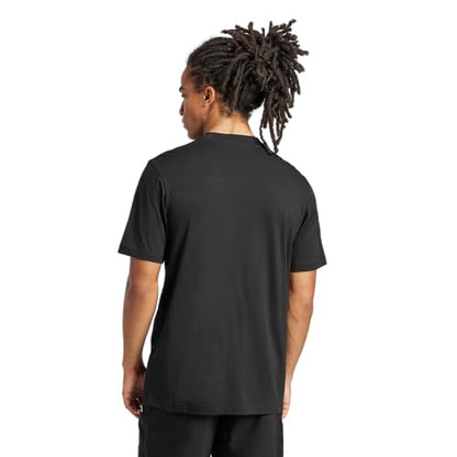 Adidas Men's Essentials Small Logo Single Jersey T-Shirt, Black/White, X-Large