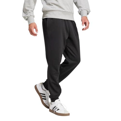 Adidas Mens Essentials Feel Cozy Fleece Sportswear Pants,Black/White,Medium