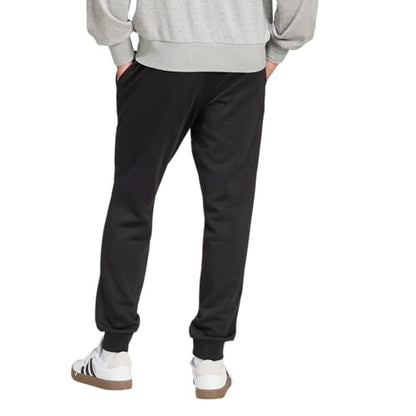 Adidas Mens Essentials Feel Cozy Fleece Sportswear Pants,Black/White,Medium