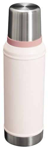 Stanley Classic Legendary Vacuum Bottle 1.0 qt | Wide Mouth with Leakproof Cup Lid | Keep Drinks Hot or Cold | Packable for Travel | Insulated Stainless Steel Thermal Bottle | BPA-Free | Rose Quartz