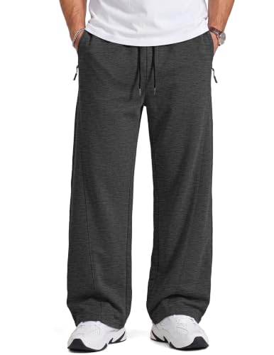 TARAINYA Men's Sweat Pants Baggy Wide Leg Athletic Joggers with Pockets