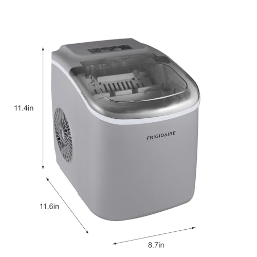 FRIGIDAIRE EFIC189-Silver Compact Ice Maker, 26 lb per Day, Silver