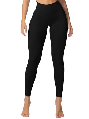 Sunzel Sunzfly Invisible Butt Scrunch Workout Leggings for Women, Butt Lifting High Waisted Gym Yoga Pants with Tummy Control 25" Black Large