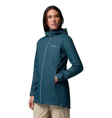 Columbia Womens Switchback II Lined Long Jacket, Everblue, Medium