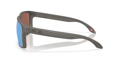 Oakley Oo9487 Holbrook XXL Rectangular Sunglasses, Woodgrain/Prizm Deep Water Polarized, 61 mm