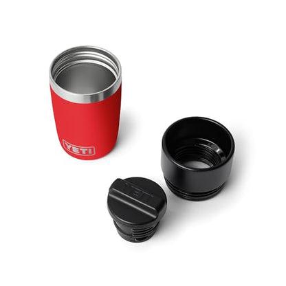 YETI Rambler 8 oz Travel Bottle, Stainless Steel, Vacuum Insulated, Rescue Red