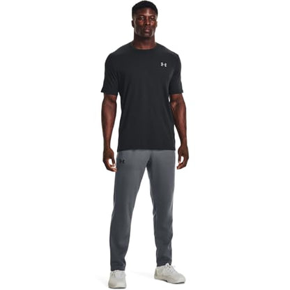 Under Armour Men's Left Chest Lockup Short Sleeve T Shirt, (001) Black / / Mod Gray, Medium