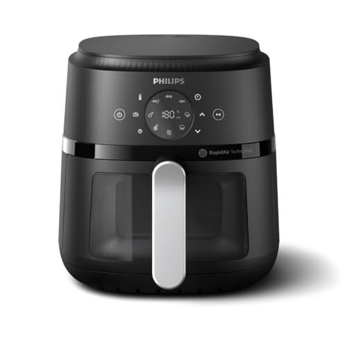 Philips 2000 Series Air Fryer with Window, 13 Ways to Cook, 6.6 QT, Black