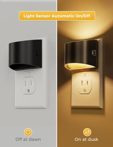 L LOHAS Night Lights Plug into Wall, Dimmable Plug in Night Light, 2Pack