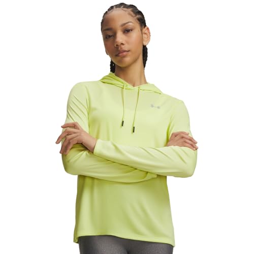 Under Armour Women's Velocity Hoodie, (727) Sonic Yellow / / Metallic Silver, Large