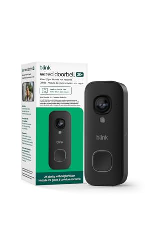 Blink Wired Doorbell 2K+ (newest model)— Head-to-Toe 2K video doorbell, continuous hardwired power, pair with Alexa or Blink Chime (sold separately) required for in-home alerts