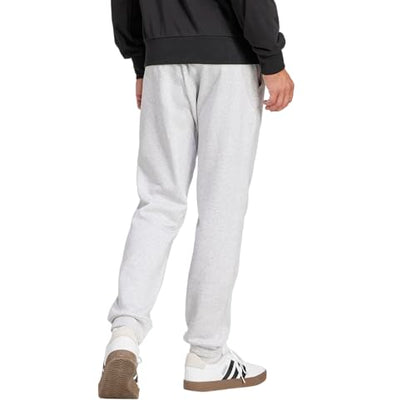 adidas Men's Essentials FeelCozy Fleece Pants, Light Grey Heather/Black