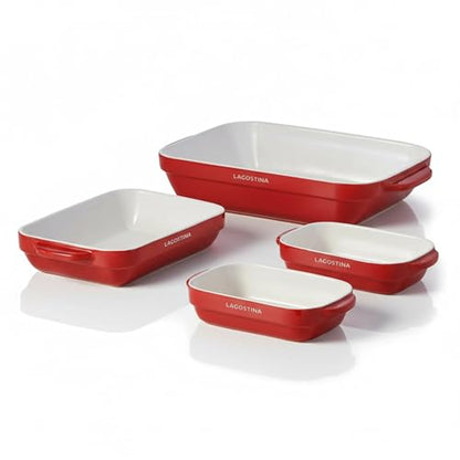 Lagostina Ceramic 4-Piece Bakeware Set for the Everyday Baker