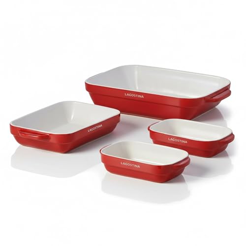 Lagostina Ceramic 4-Piece Bakeware Set for the Everyday Baker