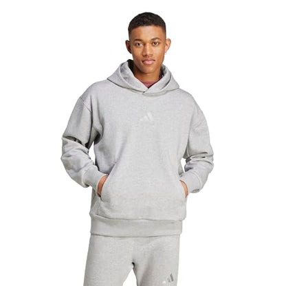 Adidas Men's All SZN Fleece Hoodie, Medium Grey Heather, X-Large