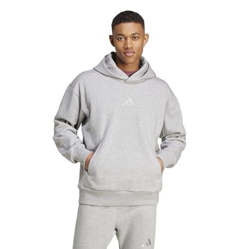 Adidas Men's All SZN Fleece Hoodie, Medium Grey Heather, X-Large