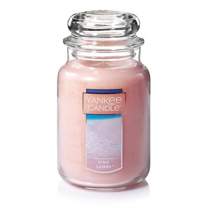 Yankee Candle Scented Candle, Pink Sands, Original Large Jar Candle, 110-150 Hours of Burn Time, 22 oz.