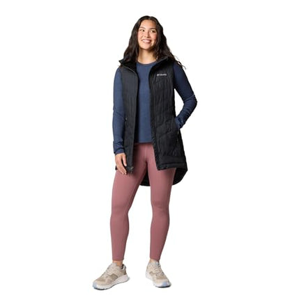 Columbia Womens Heavenly II Long Vest, Black, Medium