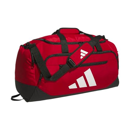 adidas Unisex-Adult Defender 5 Medium Duffel Bag, Team Power Red/White, 59L Medium