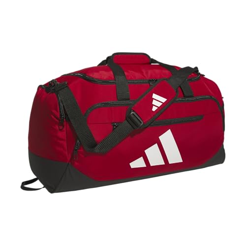 adidas Unisex-Adult Defender 5 Medium Duffel Bag, Team Power Red/White, 59L Medium