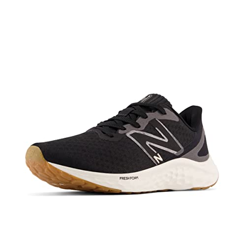 New Balance Women's Fresh Foam Arishi V4 Running Shoe, Black/Light Gold Metallic/Gum 2, 7 Medium US
