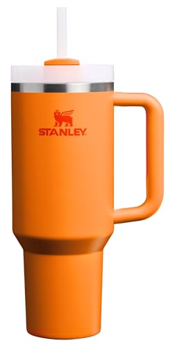 STANLEY Quencher H2.0 Tumbler with Handle and Straw 40 oz | Flowstate 3-Position Lid | Cup Holder Compatible for Travel | Insulated Stainless Steel Cup | BPA-Free | Goldenrod Coral